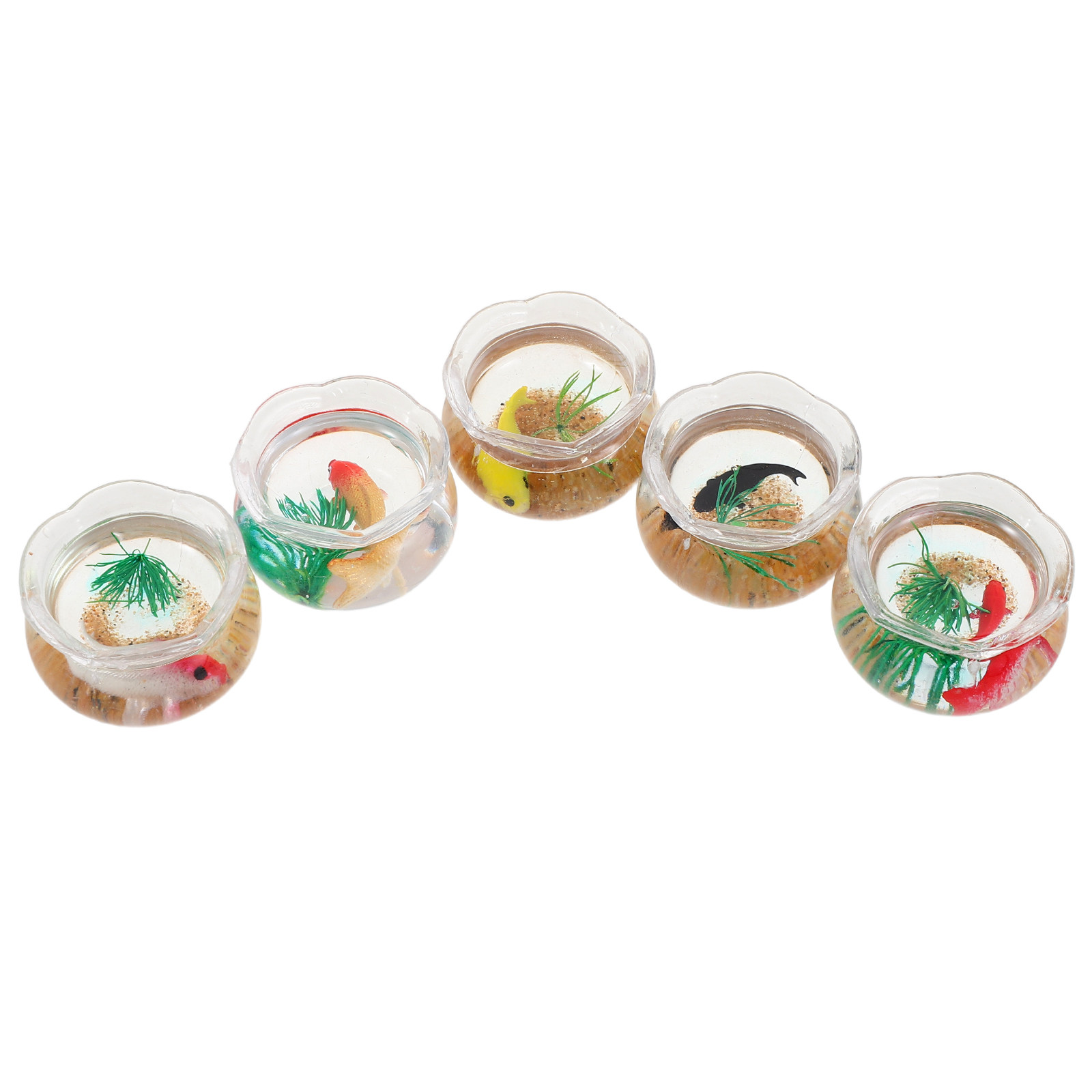 Aquarium Fish Small - 5개입 미니 물고기 어항, 사실적인 코이