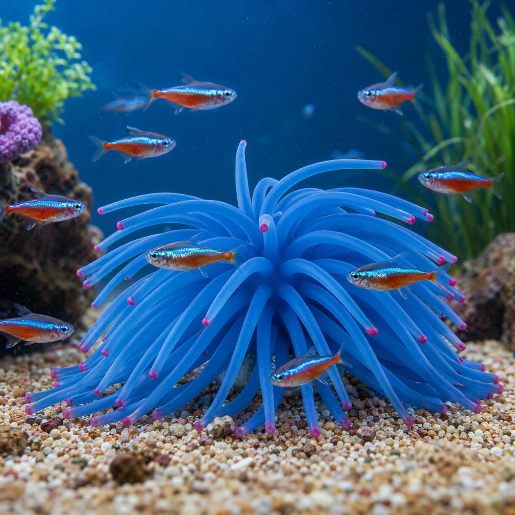 물고기 탱크 장식품 실리콘 바다 아네모네 수족관 장식  - Aquarium Fish Accessories 리뷰 및 가격