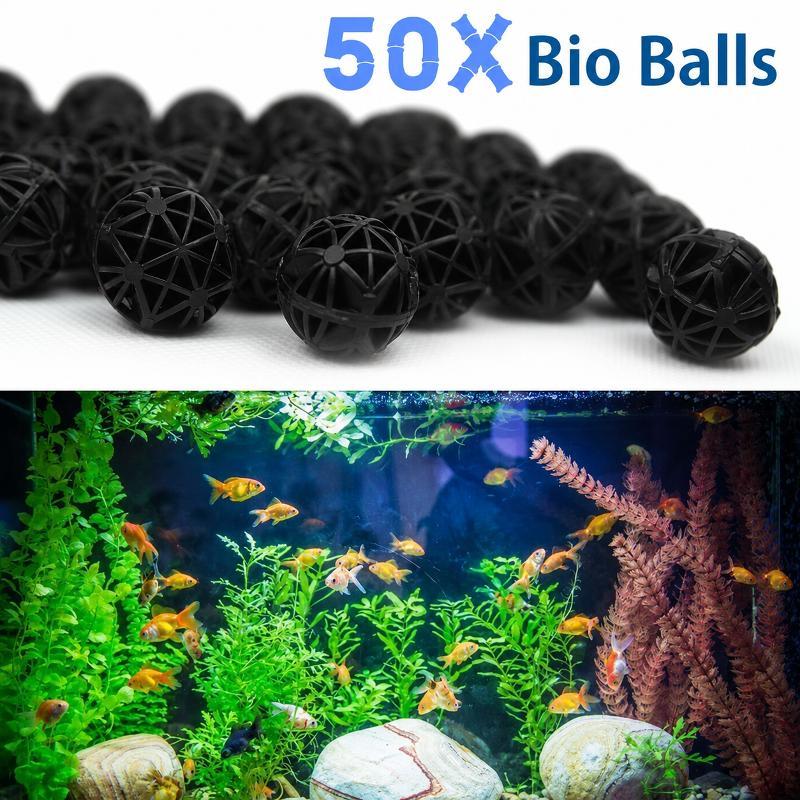 50개 16mm 수족관 바이오 필터 볼 어항 연못 여과 - Aquarium Fish Accessories 리뷰 및 가격