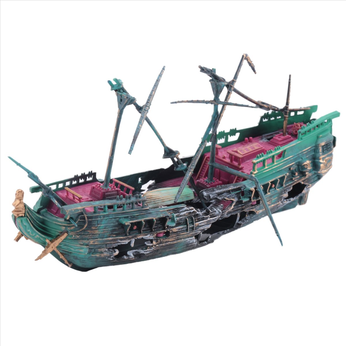 【ABFS】대형 수족관용 난파선 장식, 플라스틱 보트  - Aquarium Fish Accessories 리뷰 및 가격