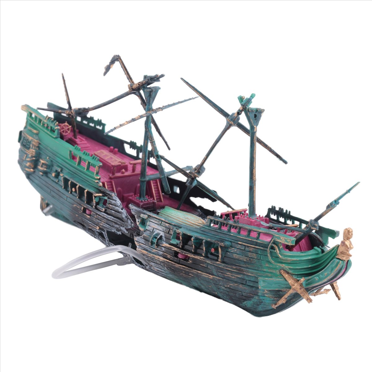 【ABFS】대형 수족관용 난파선 장식, 플라스틱 보트  - Aquarium Fish Accessories 리뷰 및 가격