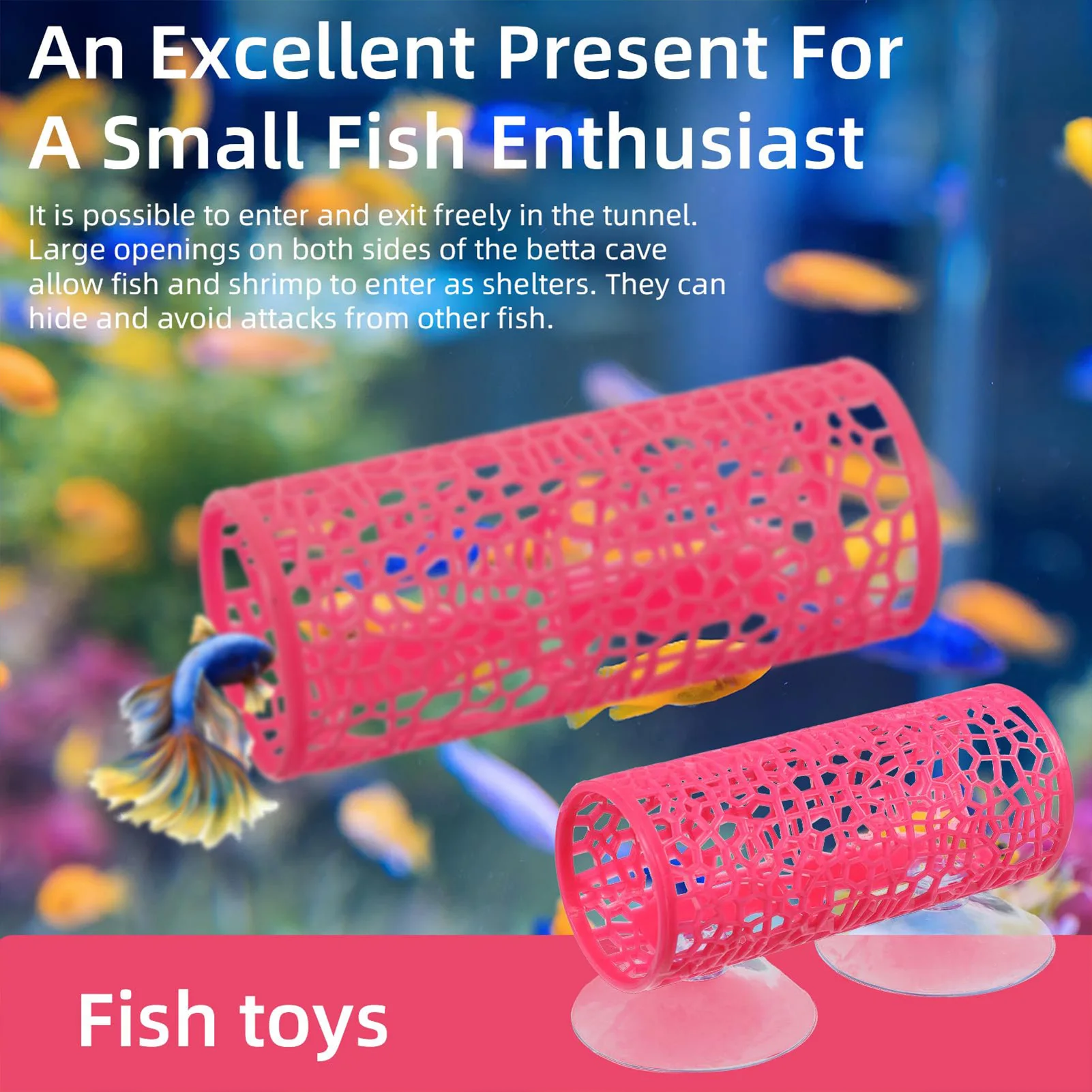 수족관 물고기 터널 장난감 베타 물고기 터널 은신처 및 - Aquarium Fish Feeder 리뷰 및 가격
