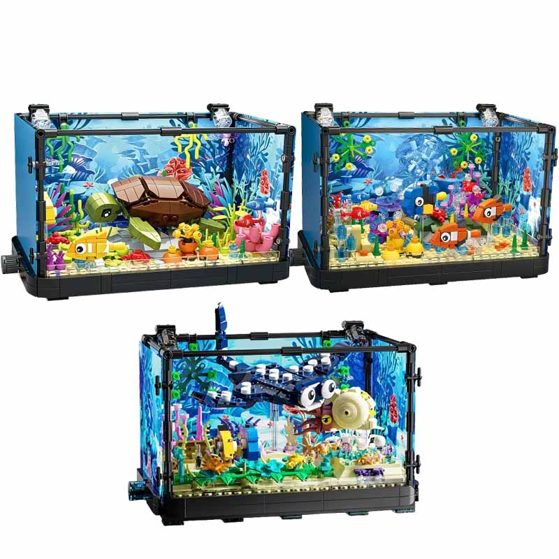 조명이 포함된 어항 빌딩 블록 세트, 수족관, 해양 거 - Aquarium Fish Saltwater 리뷰 및 가격