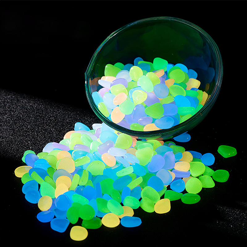 ●   100pcs 정원 장식 빛나는 돌 어둠 속에서  - Aquarium Fish Accessories 리뷰 및 가격