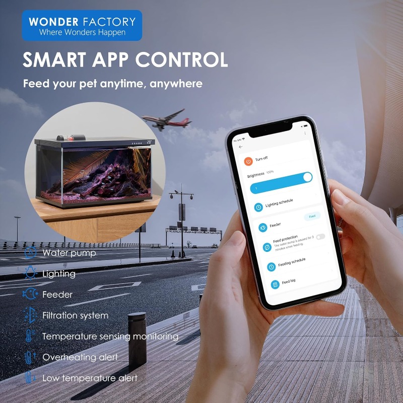 스마트 어항, 유리 어항, 자가 세척 필터, 듀얼 컬러 - Aquarium Fish Feeder 리뷰 및 가격